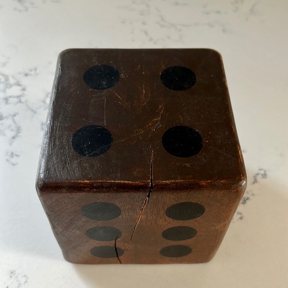 Crate&barrel Rustic Oversized Wooden Dice - Picture 8 of 16